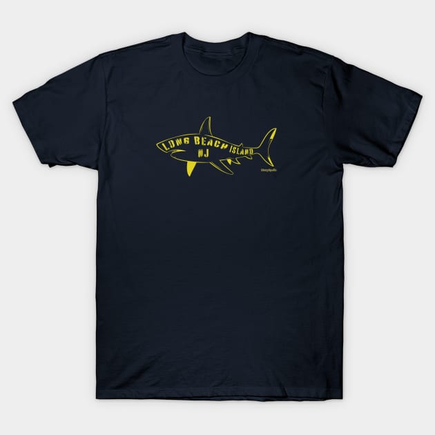 Long Beach Island - The Shark! T-Shirt by DizzySpells Designs